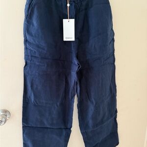 Quince linen pants in navy NWT